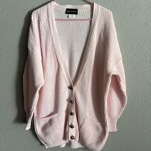 Pierre Cardin pink knit sweater size medium